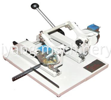 manual long arm and double head eyelet machine